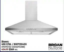 RONA BROAN NUTONE chimney range hoods offer