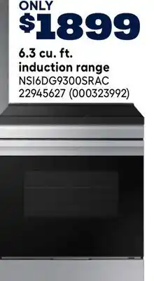 RONA SAMSUNG 6.3 cu. ft. induction range offer