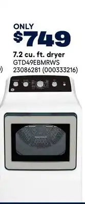 RONA 7.2 cu. ft. dryer offer