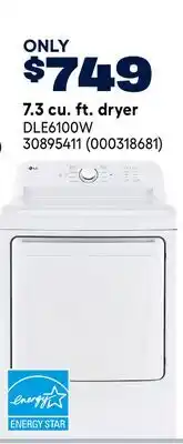 RONA LG 7.3 cu. ft. dryer offer