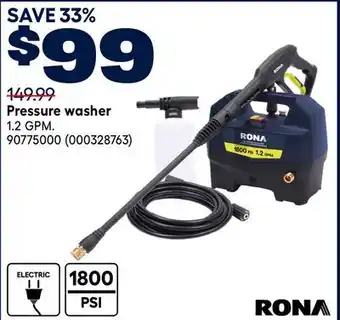 RONA RONA Pressure washer offer