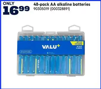RONA VALU+ 48-pack AA alkaline batteries offer
