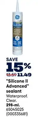 RONA Silicone II Advanced sealant 298-ml offer
