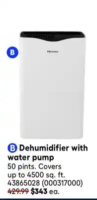 RONA Dehumidifier with water pump offer