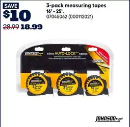 RONA 3-pack measuring tapes 16' - 25' offer