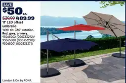 RONA 11 LED offset umbrella offer