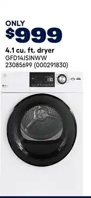 RONA GE 4.1 cu. ft. dryer offer