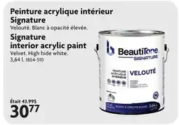 Home Hardware Signature interior acrylic paint offer