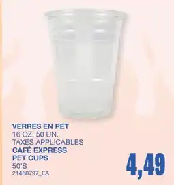 Wholesale Club VERRES EN PET, 50 UN offer