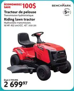 Home Hardware Riding lawn tractor offer