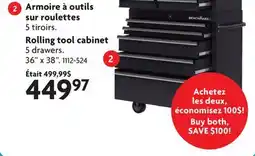 Home Hardware Rolling tool cabinet offer