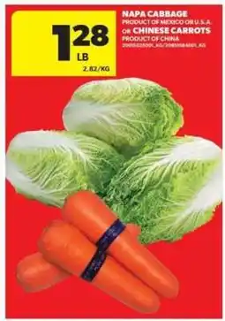 Real Canadian Superstore Napa Cabbage or Chinese Carrots offer
