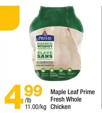 Highland Farms Maple Leaf Prime Fresh Whole Chicken offer