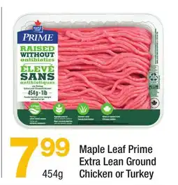 Highland Farms Maple Leaf Prime Extra Lean Ground Chicken or Turkey offer
