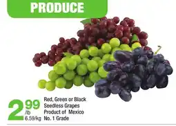 Highland Farms Red, Green or Black Seedless Grapes offer