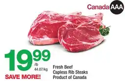 Highland Farms Fresh Beef Capless Rib Steaks offer