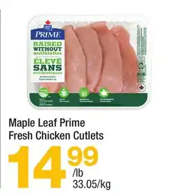 Highland Farms Maple Leaf Prime Fresh Chicken Cutlets offer