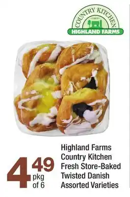 Highland Farms Highland Farms Country Kitchen Fresh Store-Baked Twisted Danish offer