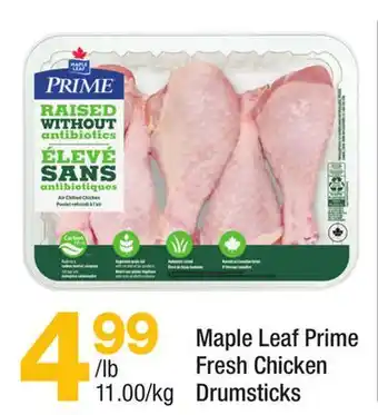 Highland Farms Maple Leaf Prime Fresh Chicken Drumsticks offer