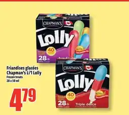 Bonanza Friandises glacées Chapman's Li'l Lolly offer