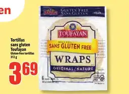 Bonanza Toufayan Gluten-free tortillas offer