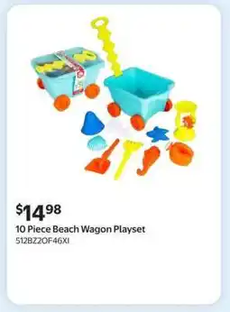 Walmart 10 Piece Beach Wagon Playset offer