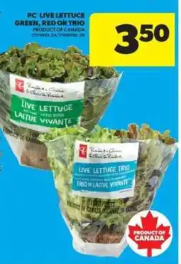 Real Canadian Superstore PC Live Lettuce offer