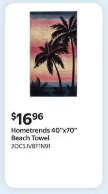 Walmart Hometrends 40”x70” Beach Towel offer
