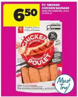 Real Canadian Superstore PC Smoked Chicken Sausage offer