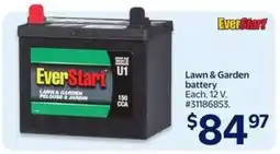 Walmart EverStart Lawn & Garden Battery offer