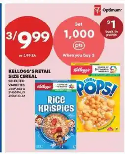 Real Canadian Superstore Kellogg's Retail Size Cereal offer