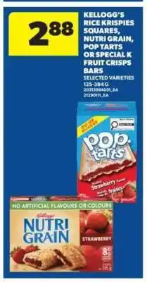 Real Canadian Superstore Kellogg’s Rice Krispies Squares, Nutri Grain, Pop Tarts or Special K Fruit Crisps Bars offer