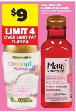 Real Canadian Superstore OGX, Maui or Aveeno Hair Care offer