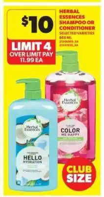 Real Canadian Superstore Herbal Essences Shampoo or Conditioner offer