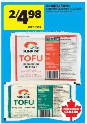 Real Canadian Superstore SUNRISE TOFU offer