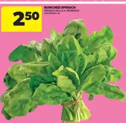 Real Canadian Superstore BUNCHED SPINACH offer