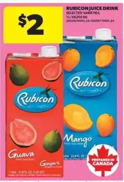 Real Canadian Superstore Rubicon Juice Drink offer