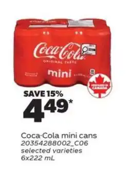 Real Canadian Superstore Coca-Cola Mini Cans offer