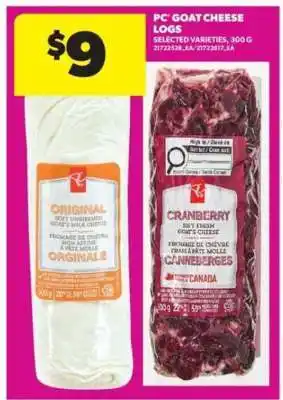 Real Canadian Superstore PC Goat Cheese Logs offer
