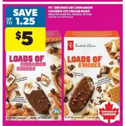 Real Canadian Superstore PC S'mores or Cinnamon Churro Ice Cream Bars offer