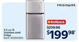 Walmart Frigidaire Stainless Steel Fridge offer