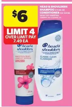 Real Canadian Superstore Head & Shoulders Shampoo or Conditioner offer