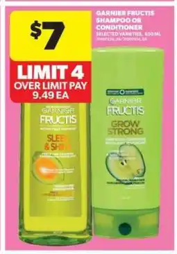 Real Canadian Superstore Garnier Fructis Shampoo or Conditioner offer