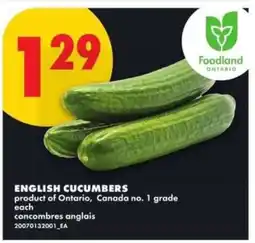 No Frills ENGLISH CUCUMBERS offer