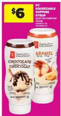 Real Canadian Superstore PC Squeezable Topping Syrup offer