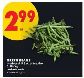 No Frills GREEN BEANS offer