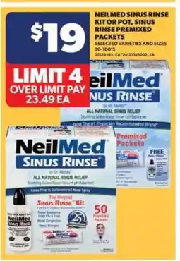 Real Canadian Superstore NeilMed Sinus Rinse Kit or Pot, Sinus Rinse Premixed Packets offer
