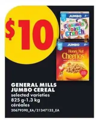 No Frills General Mills Jumbo Cereal offer
