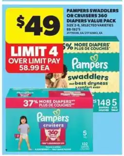 Real Canadian Superstore Pampers Swaddlers or Cruisers 360 Diapers Value Pack offer