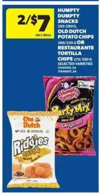 Real Canadian Superstore Humpty Dumpty Snacks, Old Dutch Potato Chips, Restaurante Tortilla Chips offer